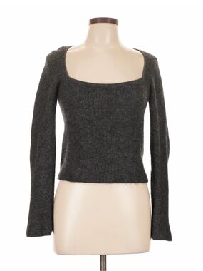 **Massimo Dutti Grey Textured Knit Top